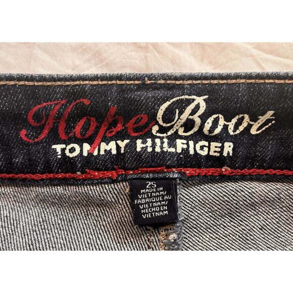 Tommy Hilfiger Women’s Sz 2S Short Hope Boot Jeans dark wash Y2K Cowgirl Country - Picture 5 of 7